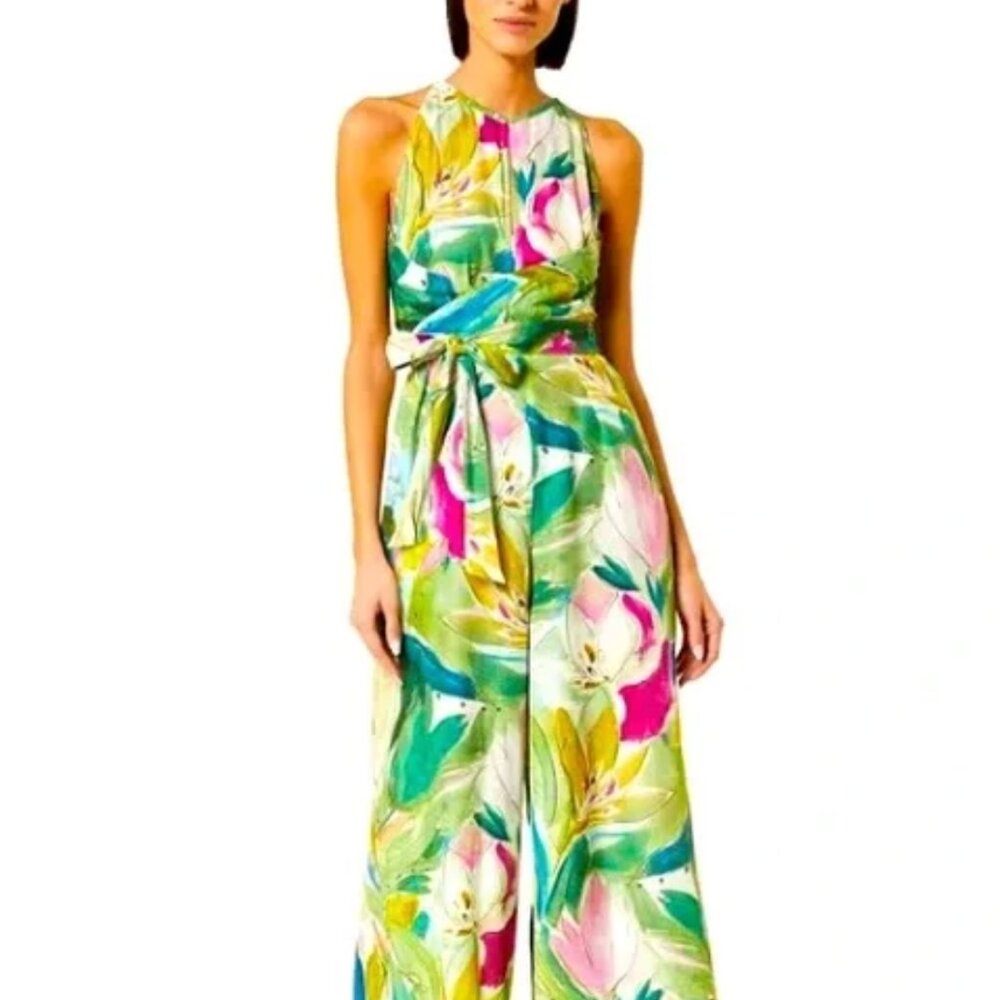 Ted Baker London Multicolor Floral Halter Jumpsuit